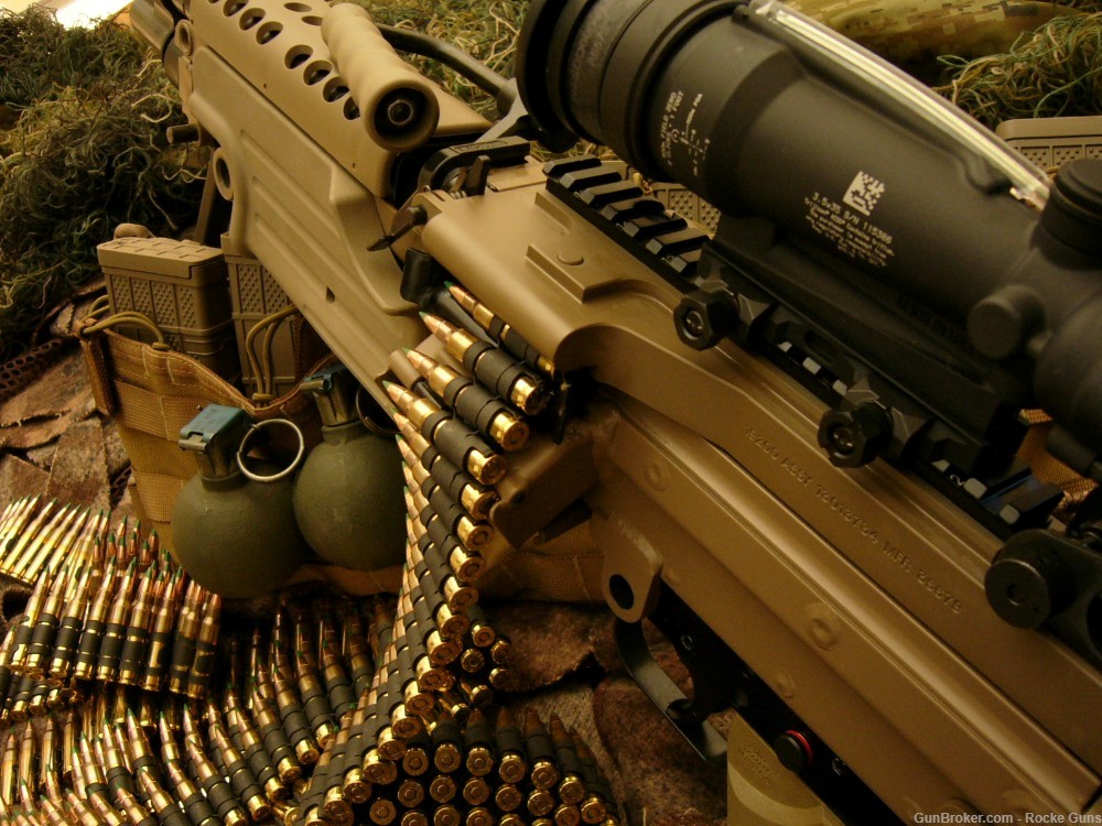 FN FNH M249 SAW M249S TRIJICON M249 OPTICS BELTED AMMO SOCOM RMR DARK EARTH-img-29