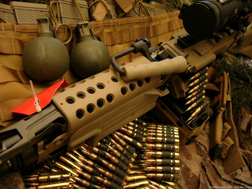 FN FNH M249 SAW M249S TRIJICON M249 OPTICS BELTED AMMO SOCOM RMR DARK EARTH-img-55