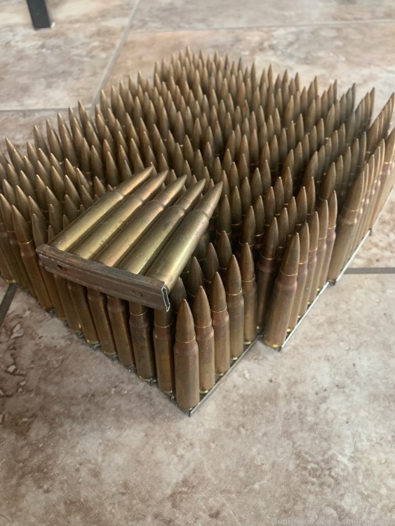 150 Rounds On 7.65x53 Argentine Mauser Ammo On Clips-img-1