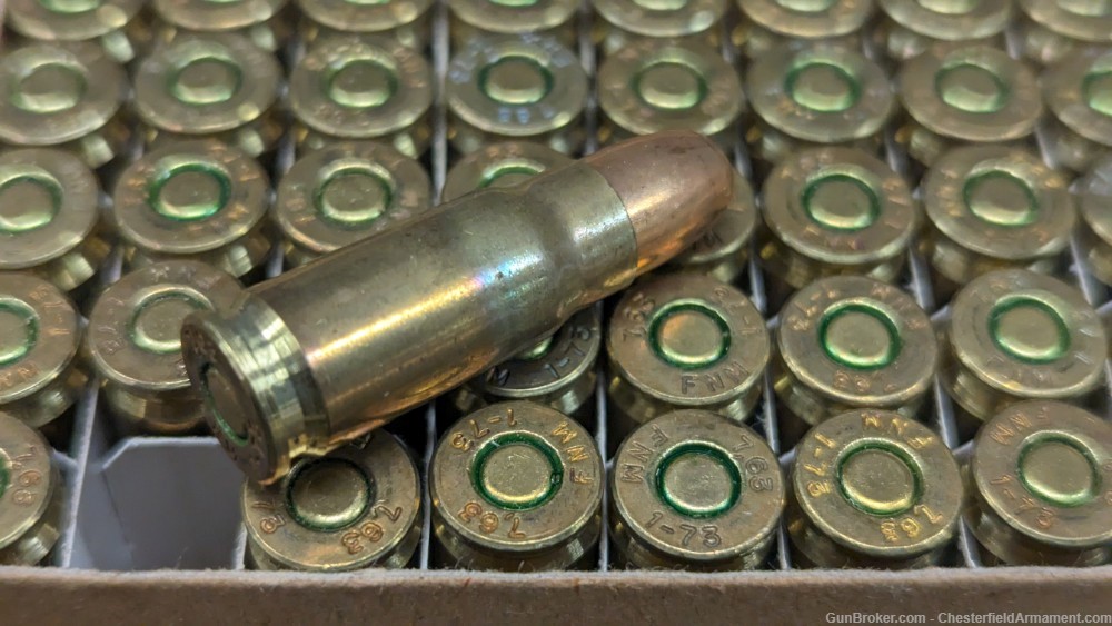 Vintage Century 7.63 Mauser ammo, FNM (Port) made,  50 round box, -img-5