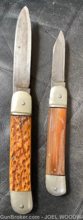 2 Hubertus style leverlock switchblade knives IMCO and B Svoboda for repair-img-3
