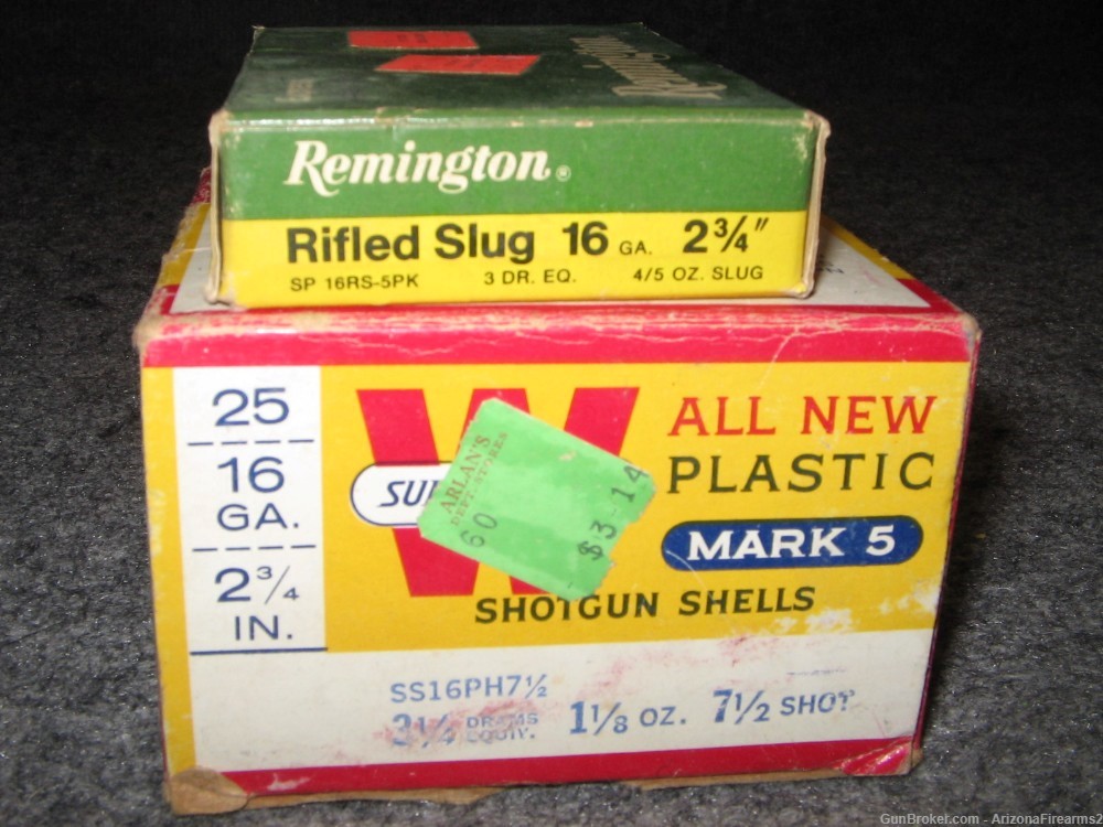 Remington & Winchester 16GA ammo shells & slugs 23 rounds!!-img-0