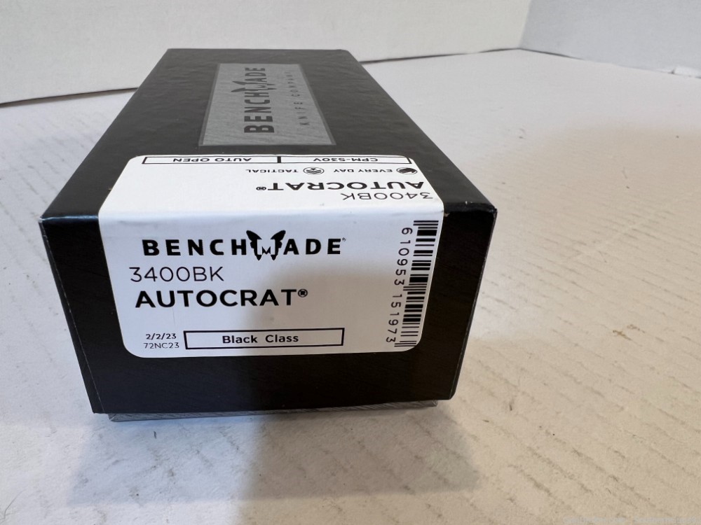 Benchmade 3400BK Autocrat AUTO OTF Knife 3.71" Black S30V-img-1
