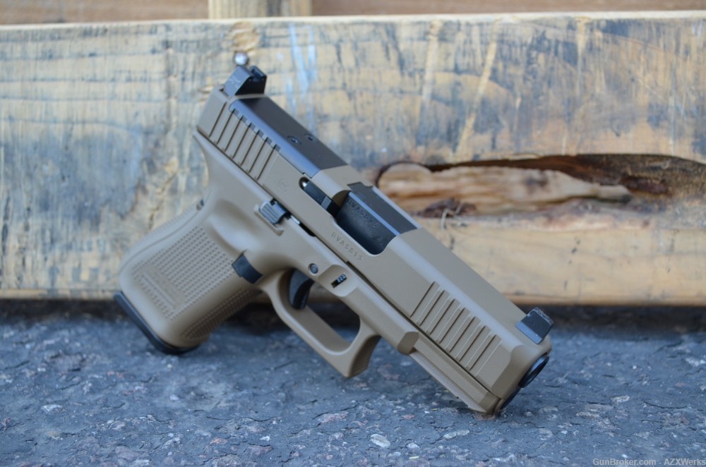 Glock 23 Gen 5 MOS X-Werks Glock FDE Trijicon Suppressor HT OR NS G5-img-0