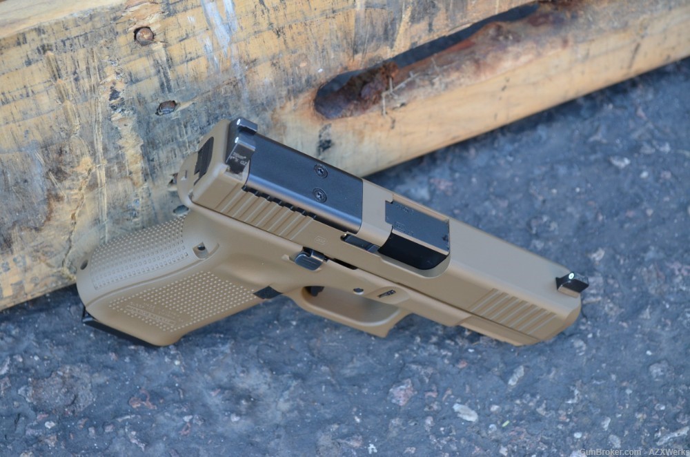 Glock 23 Gen 5 MOS X-Werks Glock FDE Trijicon Suppressor HT OR NS G5-img-4