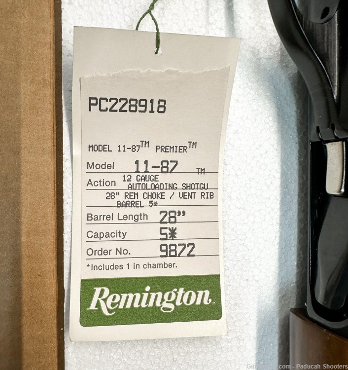 Remington 11-87 Premier 12ga 28" Shotgun - Never fired with original box!!-img-8