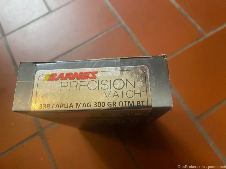 BARNES Precision Match 338 Lapua Magnum 40 Rounds 300 gr OTM BT Ammunition-img-0