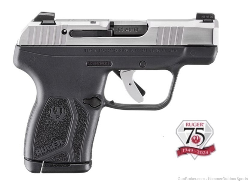 Ruger LCP MAX 380ACP SS/POLYMER 10+1 13775 | 75TH ANNIVERSARY 380 ACP-img-0