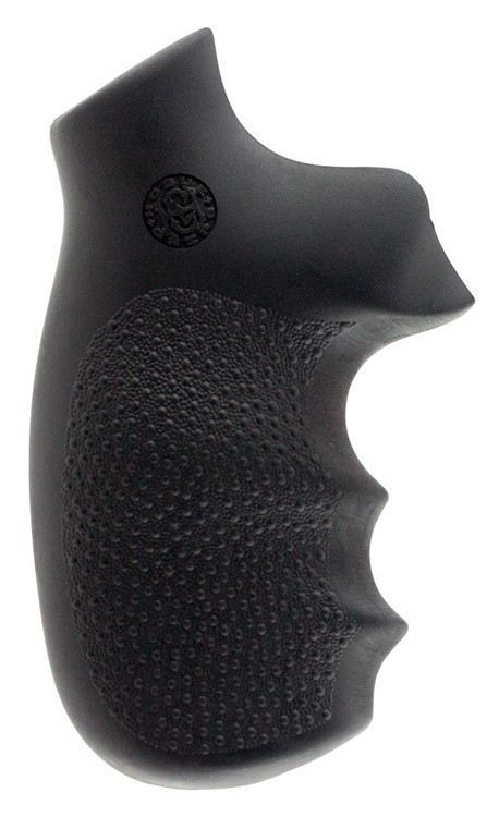 Hogue OverMolded Monogrip Black Rubber with Finger Grooves for Colt Detecti-img-0