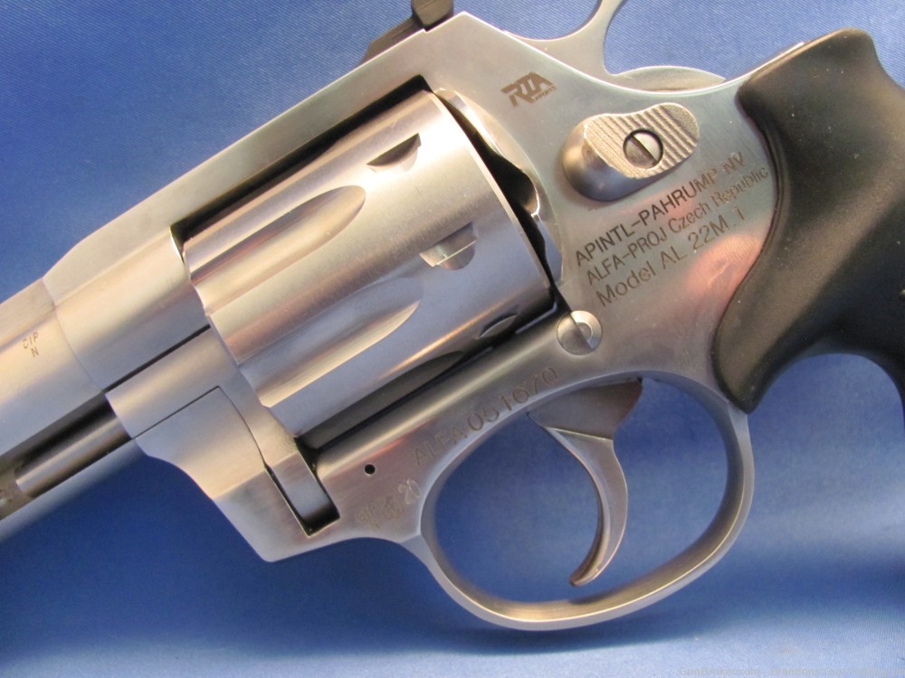 ROCK ISLAND ARMORY AL 22M.1 DOUBLE ACTION STAINLESS STEEL 22MAG 4 REVOLVER-img-2