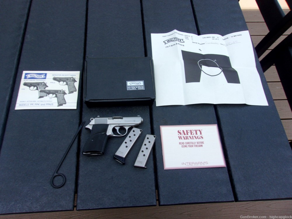 Walther PPK/S .380 3.3" Semi Auto Stainless Pistol Interarms w/ Box $1START-img-2