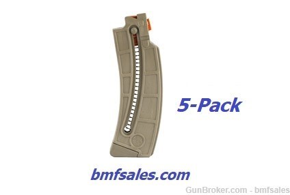 (5) Smith & Wesson M&P 15-22 25-Round FDE Magazines-img-0