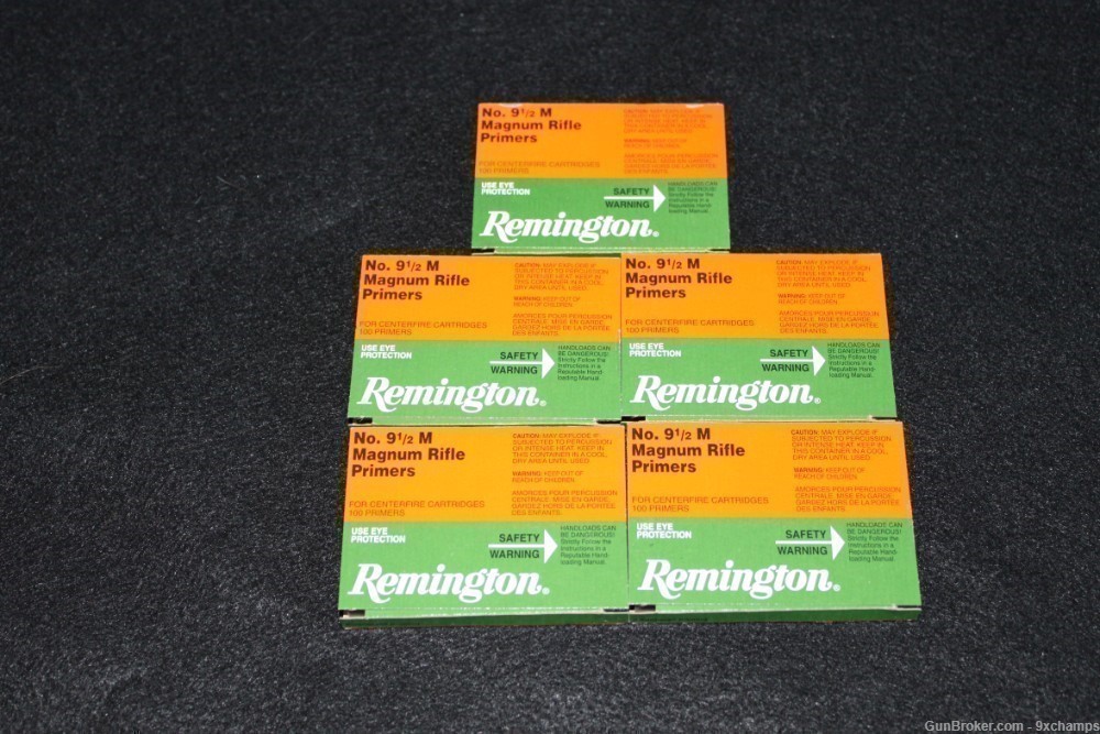 500 Remington Large Magnum Rifle Primers #9-1/2 (5 sleeves of 100) -img-0