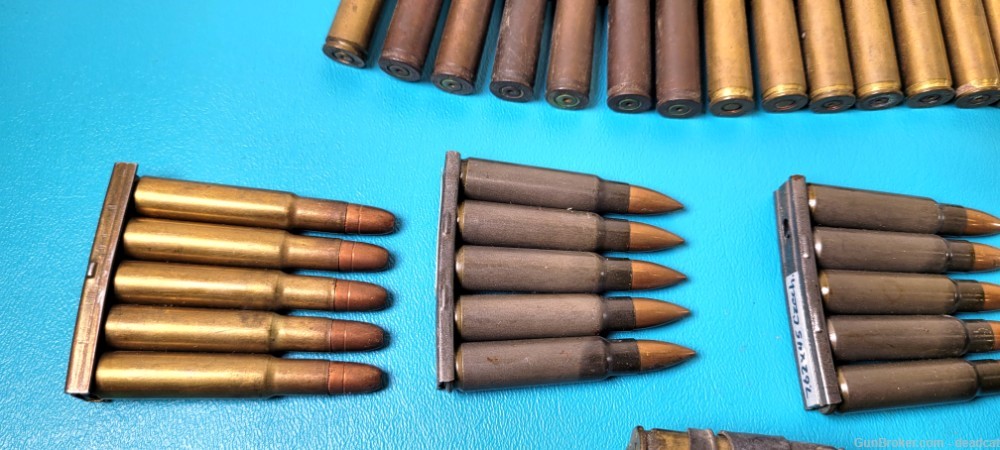Large Lot WWI WWII Ammunition Ammo Linked Belt Clips UMC-REM Ammo      -img-14