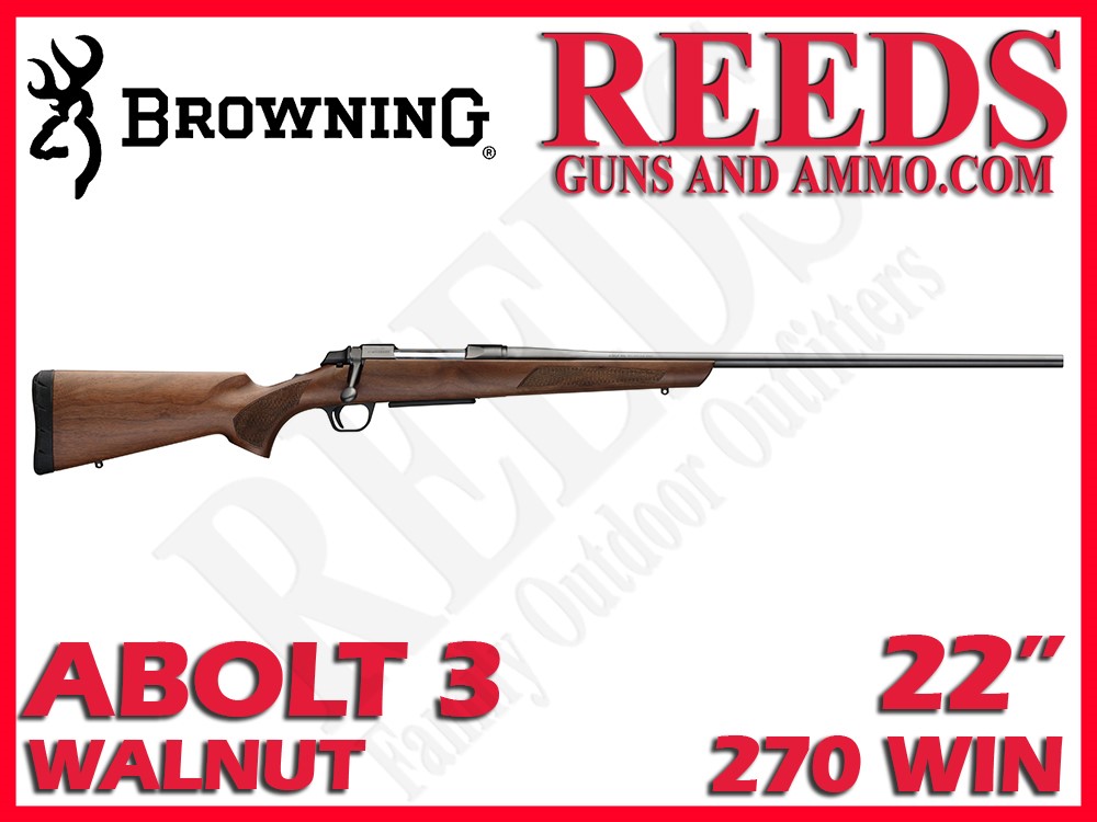 Browning Abolt 3 Hunter Grade II Walnut 270 Win 22in 035827224-img-0