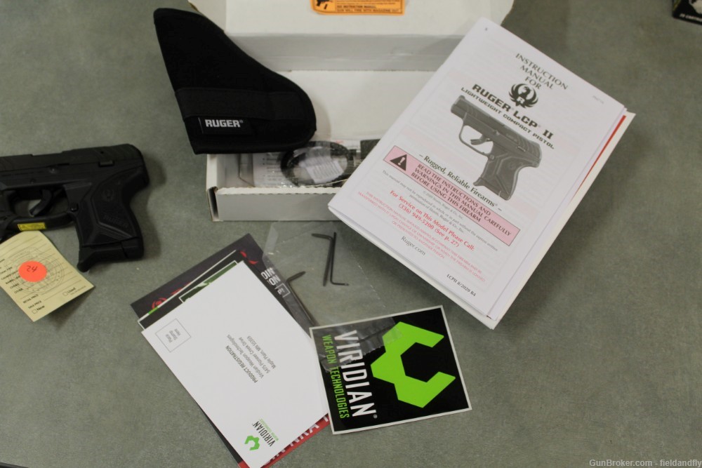 Ruger LCP II with Viridian red laser, pocket holster, NIB, 380 ACP-img-17