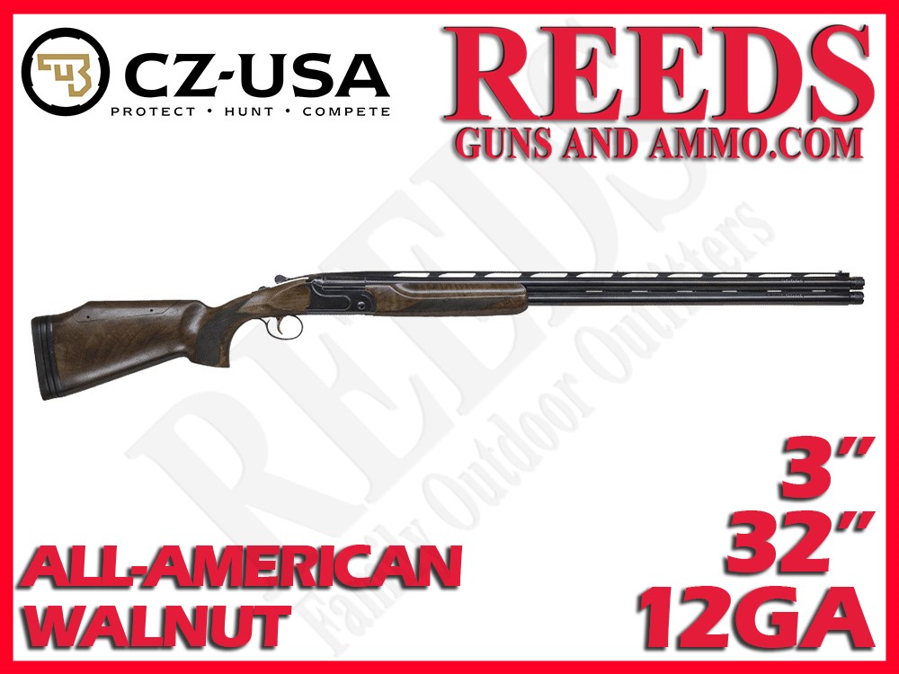 CZ All-American Walnut Blued 12 Ga 3in 32in 06586-img-0