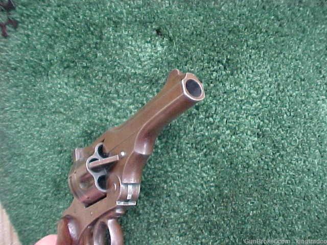 Antique WEBLEY MK l Topbreak Revolver 45 ACP Birdhead Wood Grips w Holster-img-14