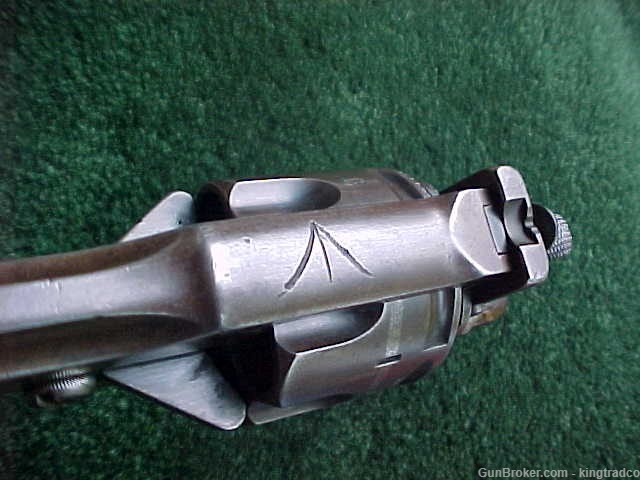 Antique WEBLEY MK l Topbreak Revolver 45 ACP Birdhead Wood Grips w Holster-img-6