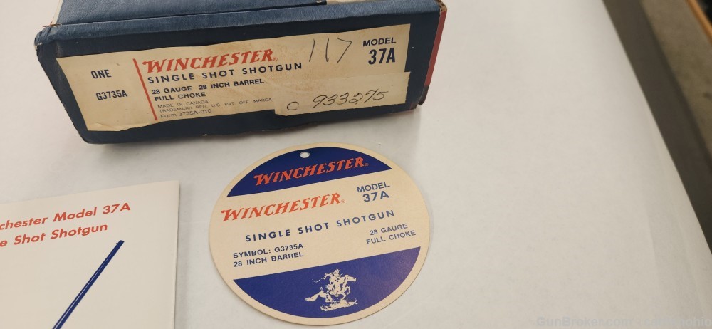 Winchester 37a 28ga 37 28" Full Mint Box Papers Penny No reserve Rare 28 ga-img-19