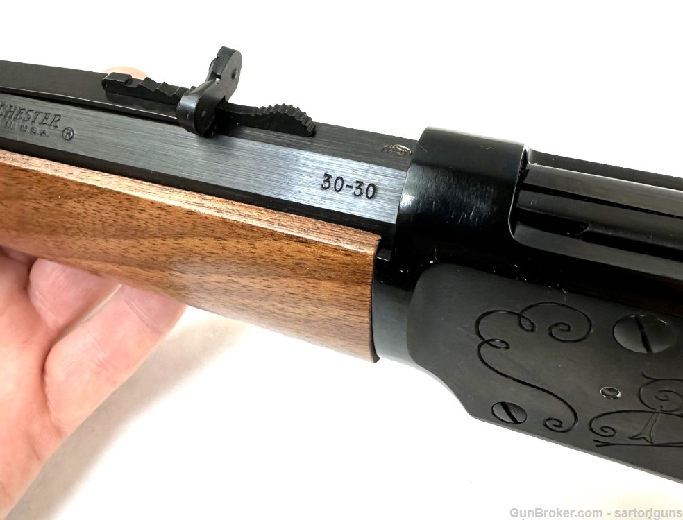 "RARE" Winchester 94 buffalo bill  30-30 lever action rifle w/original box -img-11