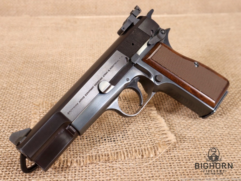 Browning Hi-Power Semi-Auto 9mm Pistol, Belgian Made w/Target Sights PENNY*-img-0