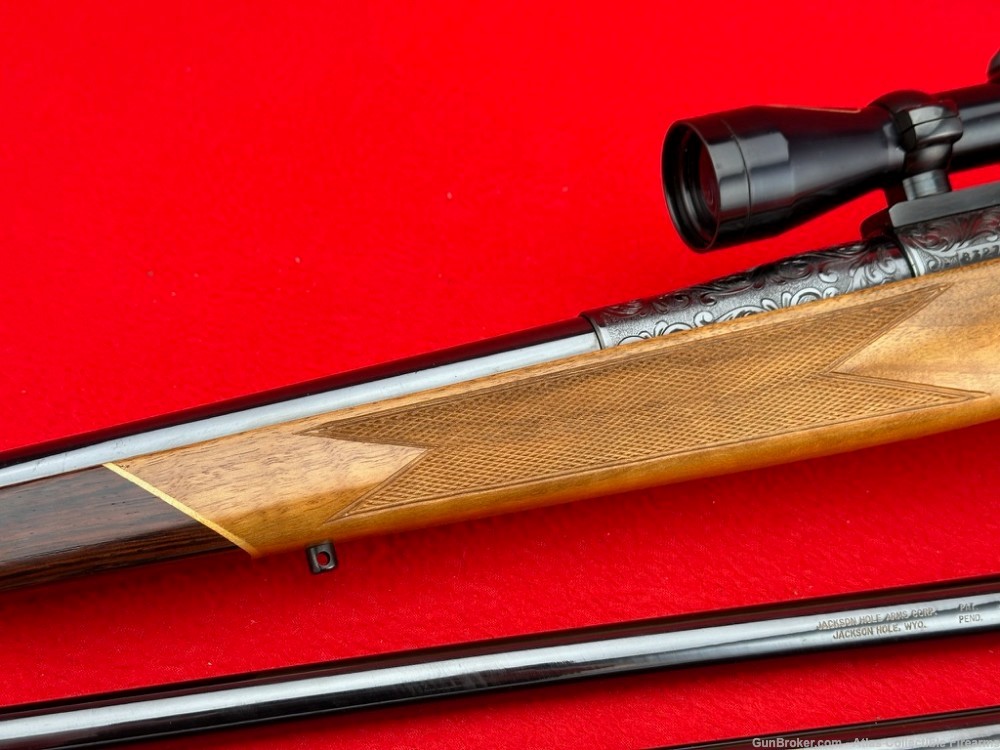 ORIGINAL Jackson Hole Arms Bolt Action Rifle *HAND ENGRAVED - 3 BARREL SET*-img-6