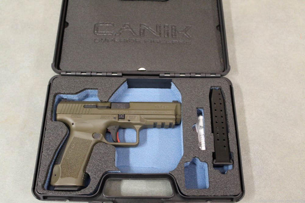 Canik TP9SF in 9mm, OD Green color, like new condition-img-0