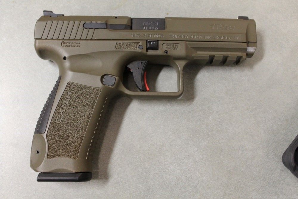 Canik TP9SF in 9mm, OD Green color, like new condition-img-5