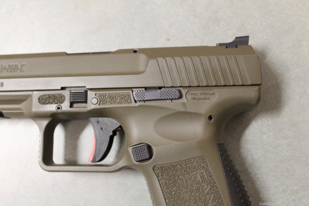 Canik TP9SF in 9mm, OD Green color, like new condition-img-3