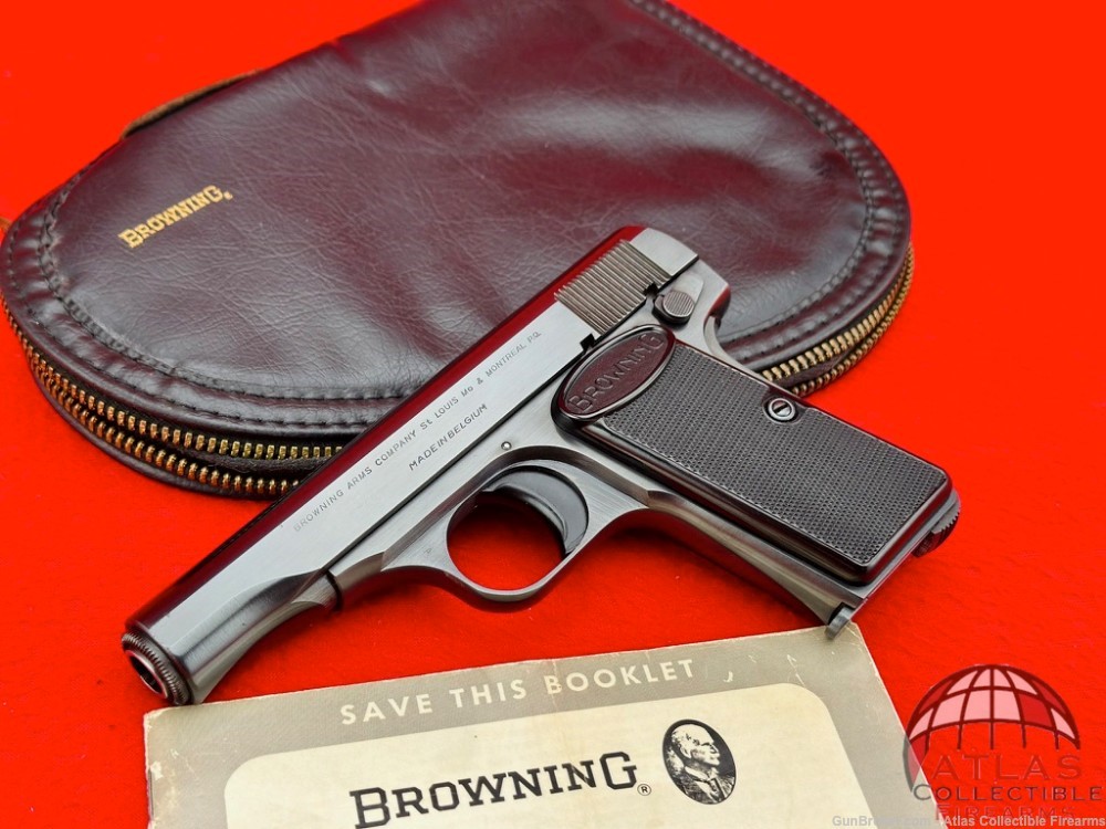 PRISTINE 1965 Belgium Browning Model of 1955 .380 ACP |*ORIGINAL POUCH*|-img-0