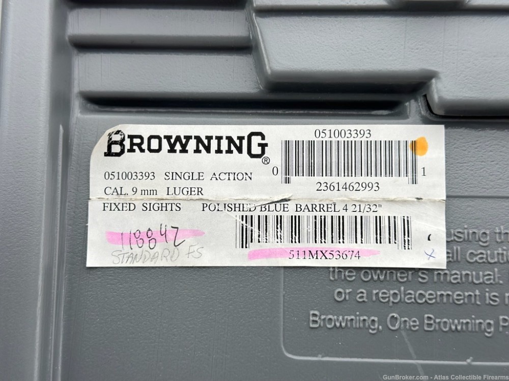2003 Belgium Browning Hi Power 9mm *RARE FACTORY POLISHED BLUE*-img-20