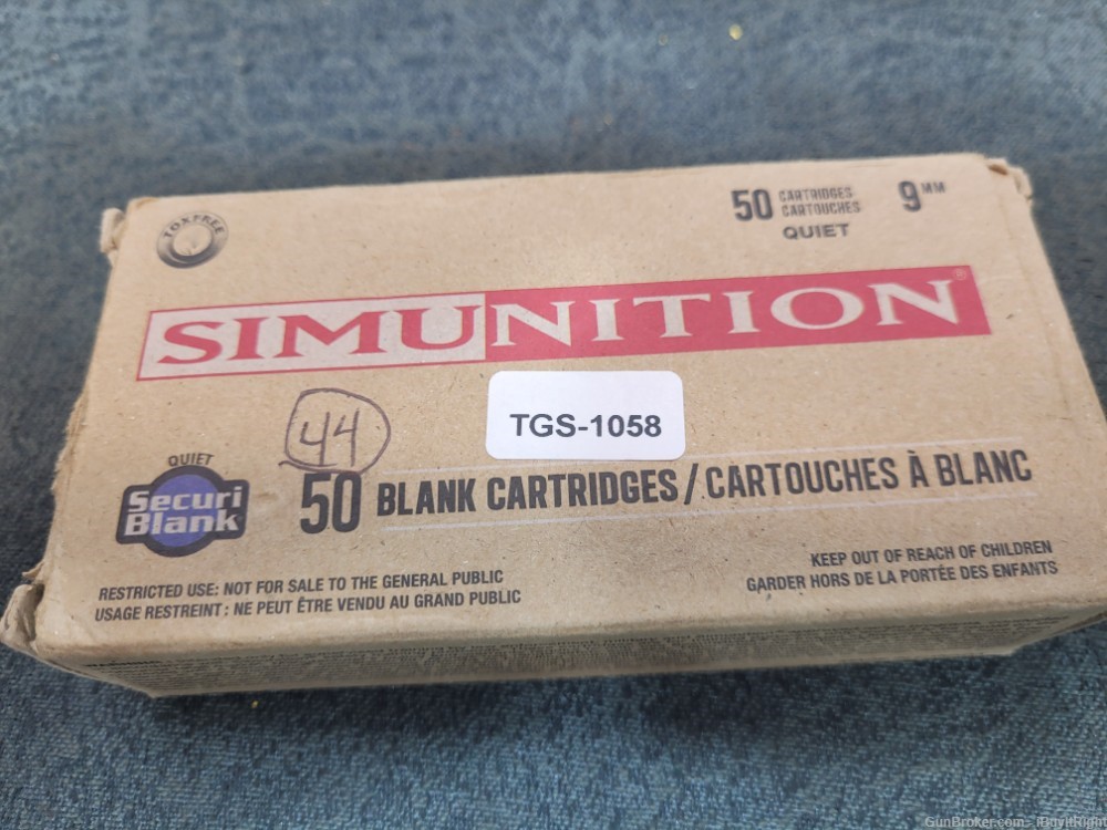 Simunition SecuriBlank Quiet 9mm 44 Blank Cartridges-img-0