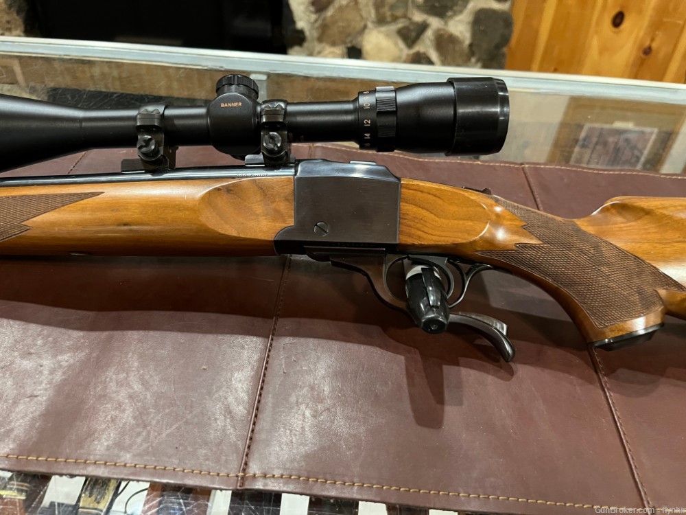 Stunning Ruger #1 (1978) in 220 Swift with Banner 6x18 wide angle scope-img-3