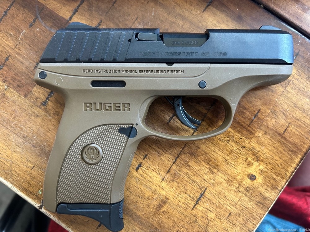 Ruger EC9 Flat Dark Earth Pistol NIB 03297 NO RESERVE-img-1