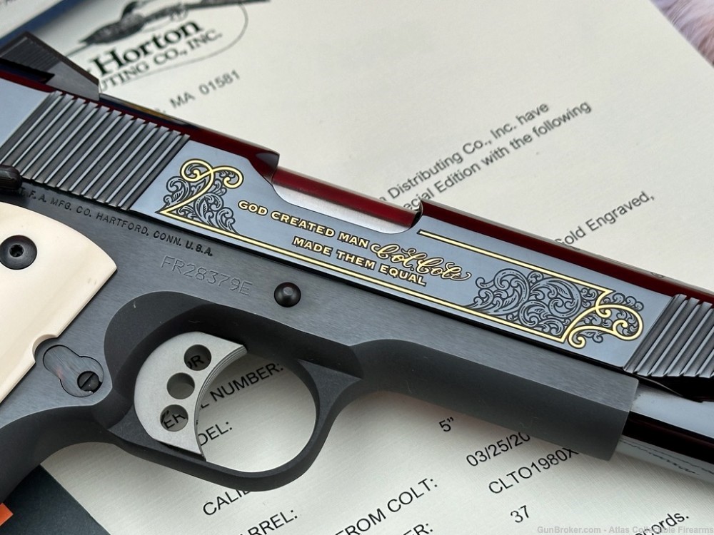 2010 Colt Government XSE 45ACP *LEW HORTON FACTORY ENGRAVED* 1 of 37 NIB!-img-8