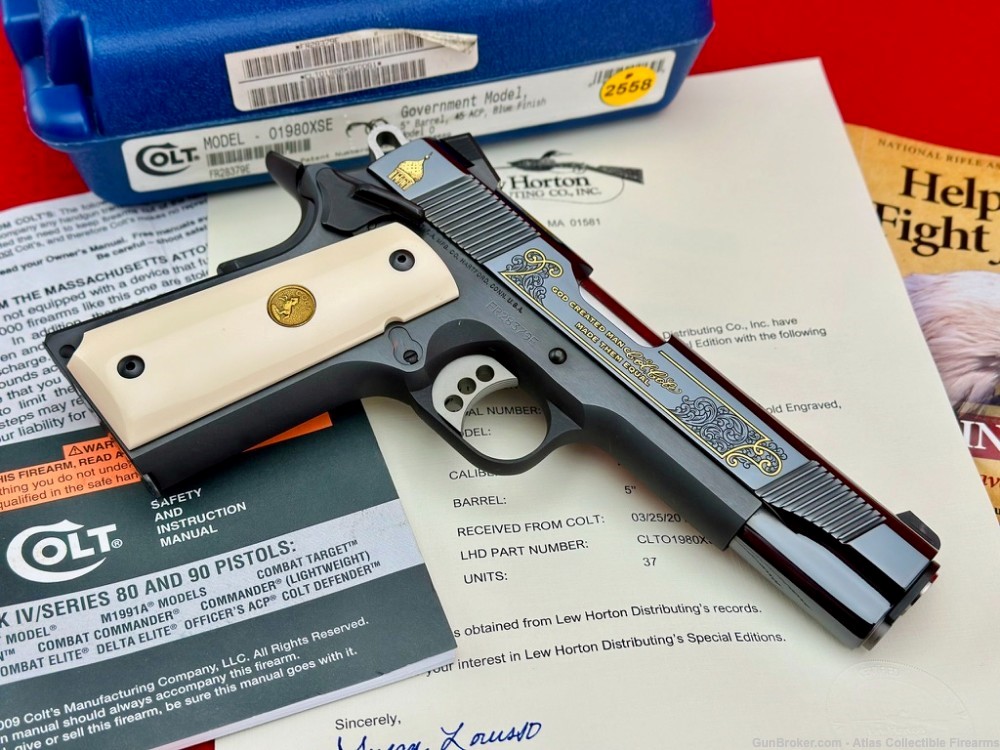 2010 Colt Government XSE 45ACP *LEW HORTON FACTORY ENGRAVED* 1 of 37 NIB!-img-6