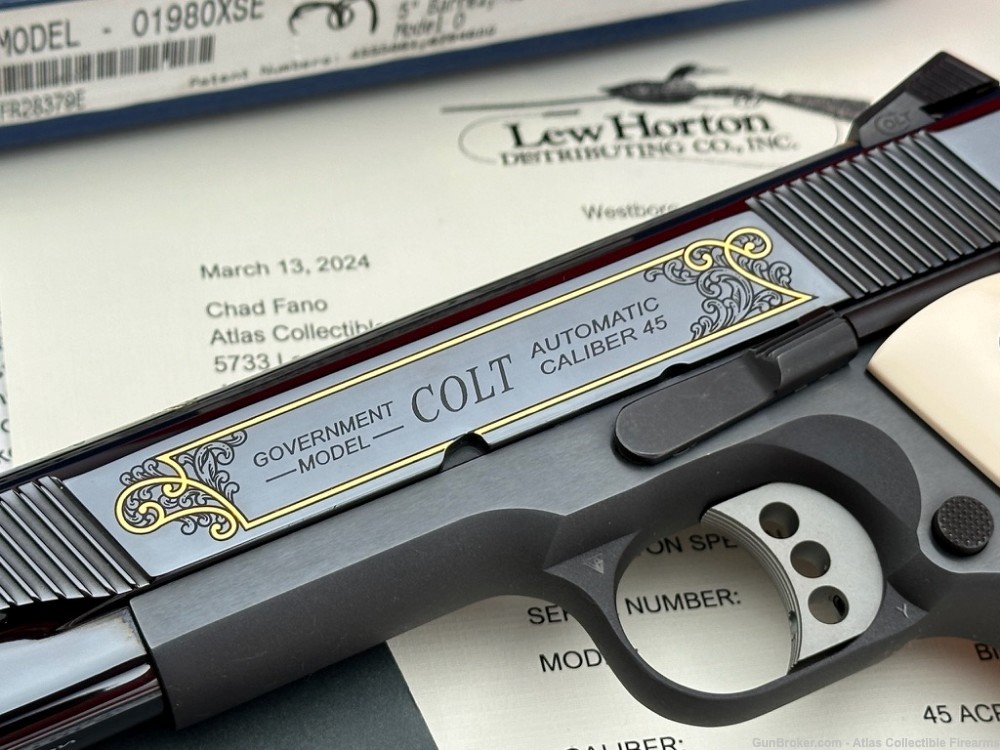 2010 Colt Government XSE 45ACP *LEW HORTON FACTORY ENGRAVED* 1 of 37 NIB!-img-3