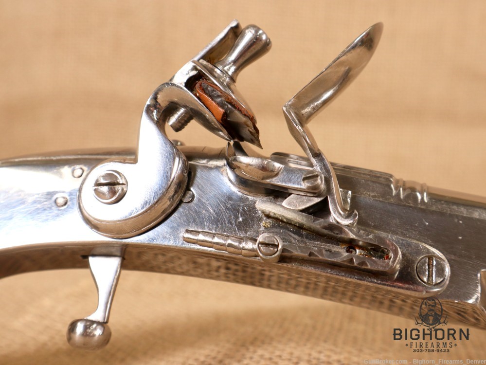 Scottish Highland Murdoch Replica Pistol, Polished Steel, Belt Clip-img-16