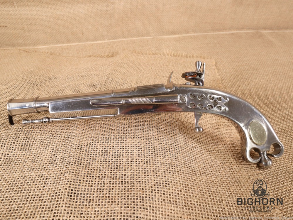 Scottish Highland Murdoch Replica Pistol, Polished Steel, Belt Clip-img-8