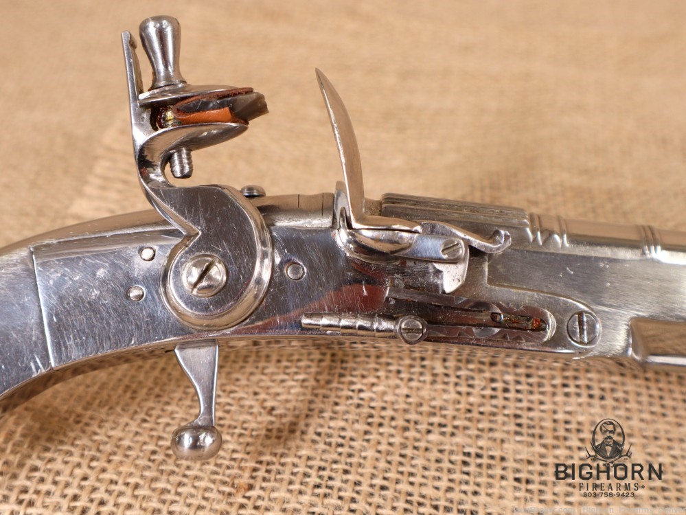 Scottish Highland Murdoch Replica Pistol, Polished Steel, Belt Clip-img-5