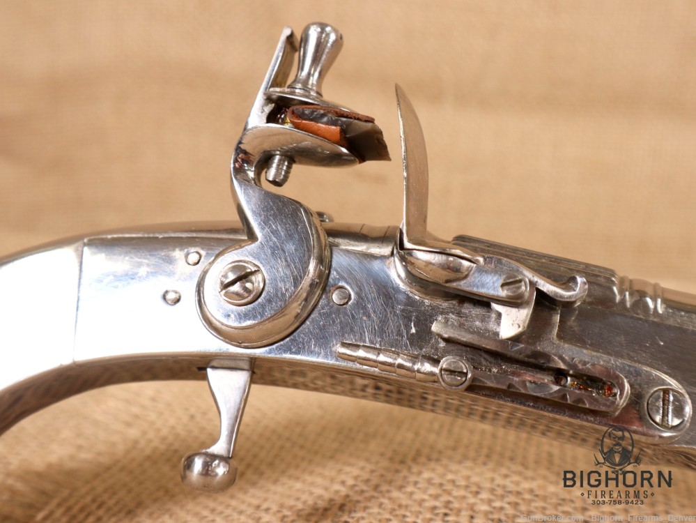 Scottish Highland Murdoch Replica Pistol, Polished Steel, Belt Clip-img-17
