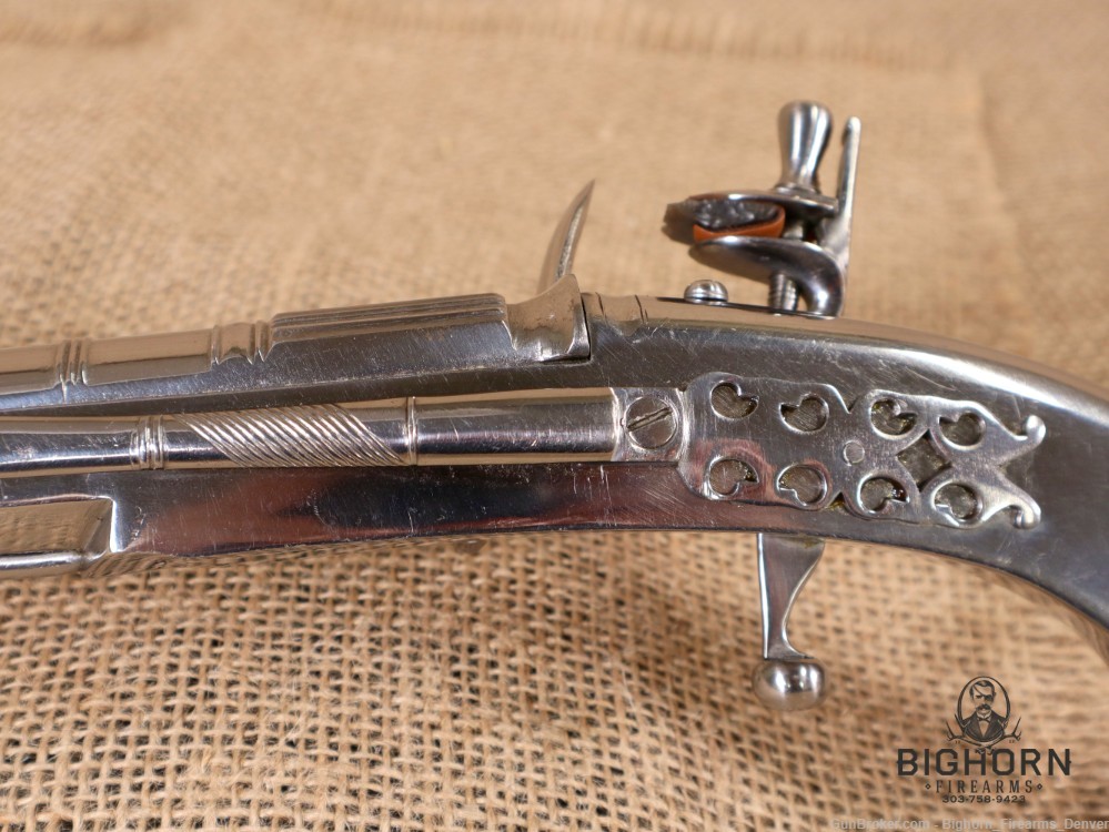 Scottish Highland Murdoch Replica Pistol, Polished Steel, Belt Clip-img-10