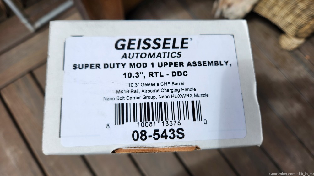 Geissele Super Duty MOD1 Complete Upper 10.3" 5.56mm DDC-img-1