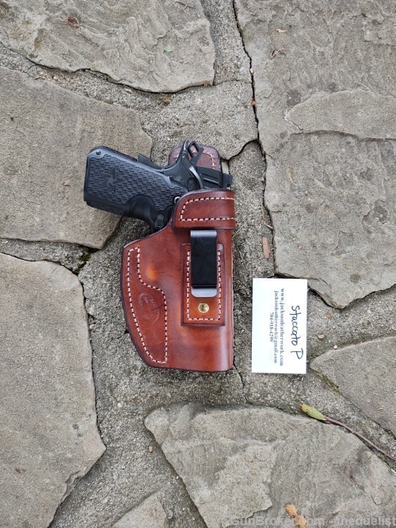 rt/brn/IWB/STI Staccato P custom leather holster-img-1