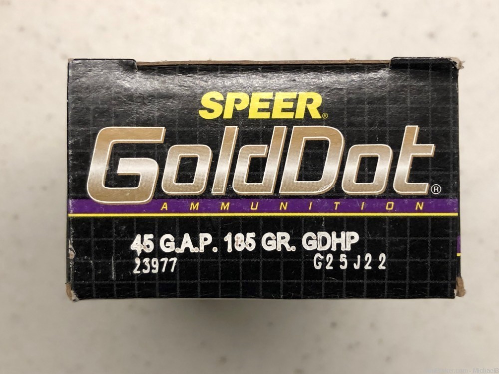 20 Round Box .45 GAP Speer Gold Dot 185 gr. JHP, $12 UPS-img-0