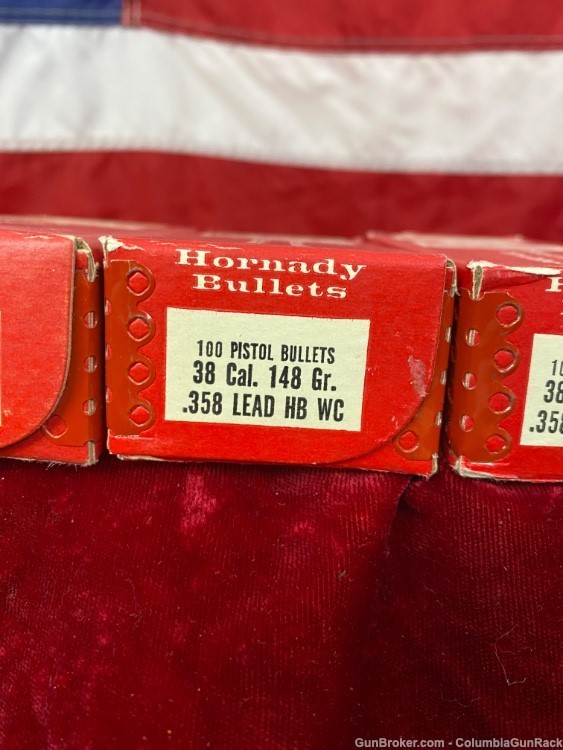 Hornady 38 Cal Wadcutter 148 Grain Lead HB WC Bullets 300 Pack Penny Auctio-img-0