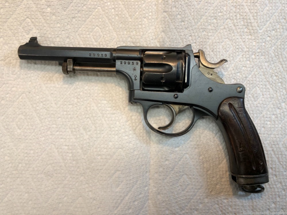 Swiss Model 1882 Ordnance revolver, 7.5mm, holster, 10 rounds.-img-2