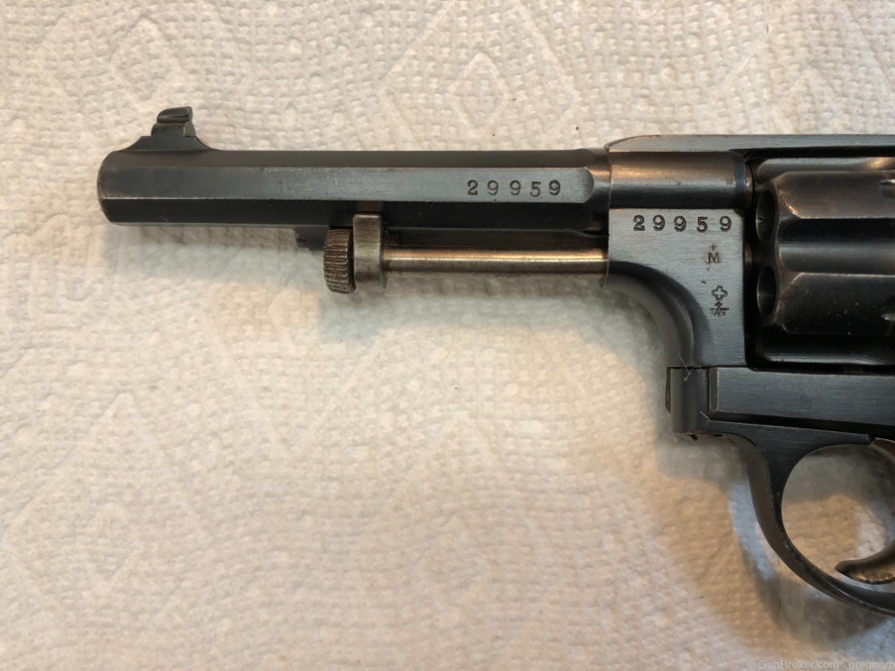 Swiss Model 1882 Ordnance revolver, 7.5mm, holster, 10 rounds.-img-3