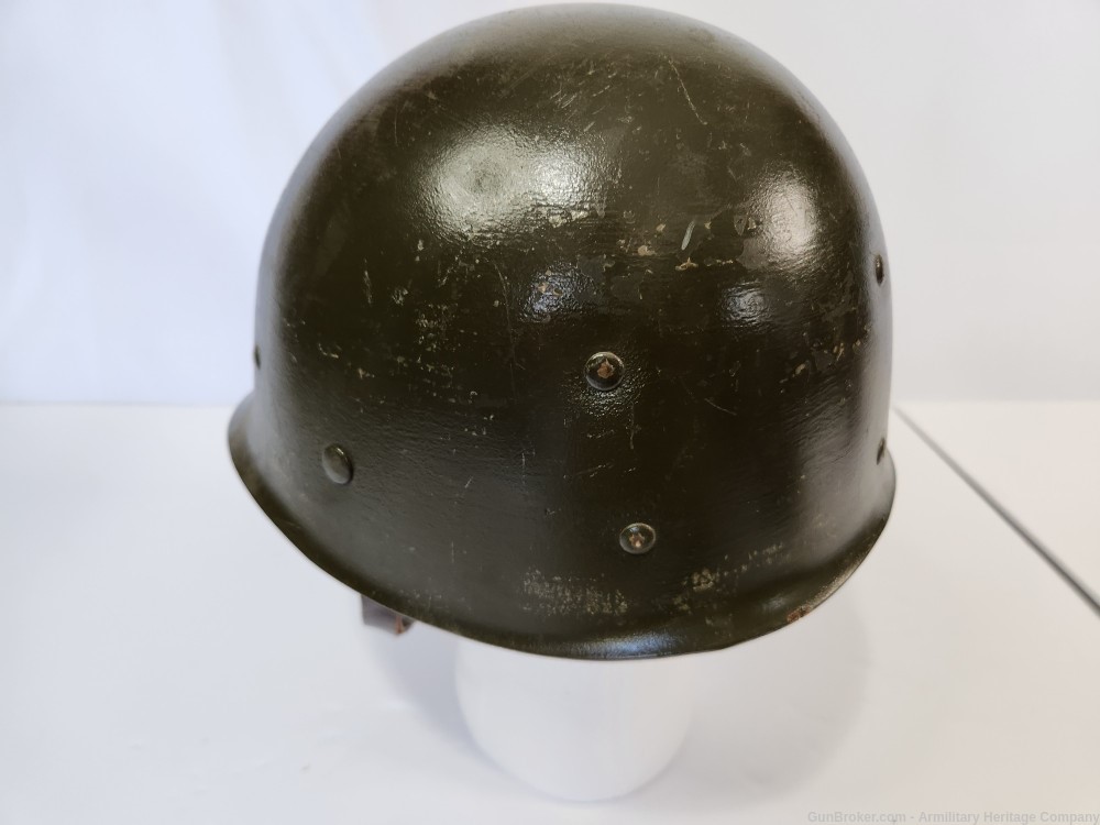 WWII US M1 Helmet First Cavalry Lieutenant Marked & Liner-img-12